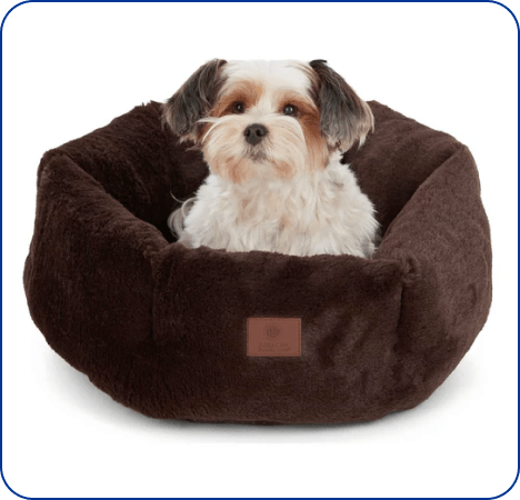 Round Plush Donut Dog Bed