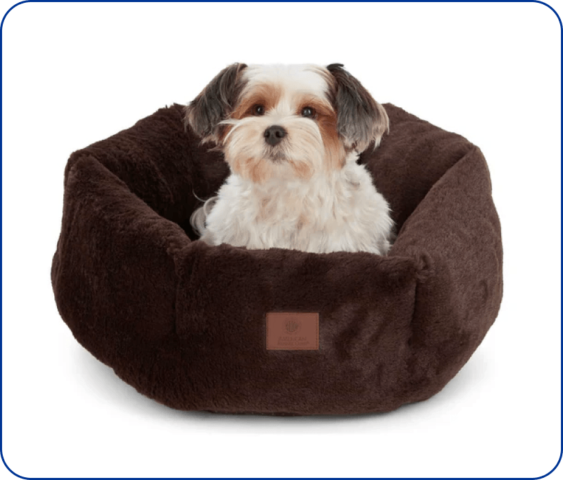 Round Plush Donut Dog Bed