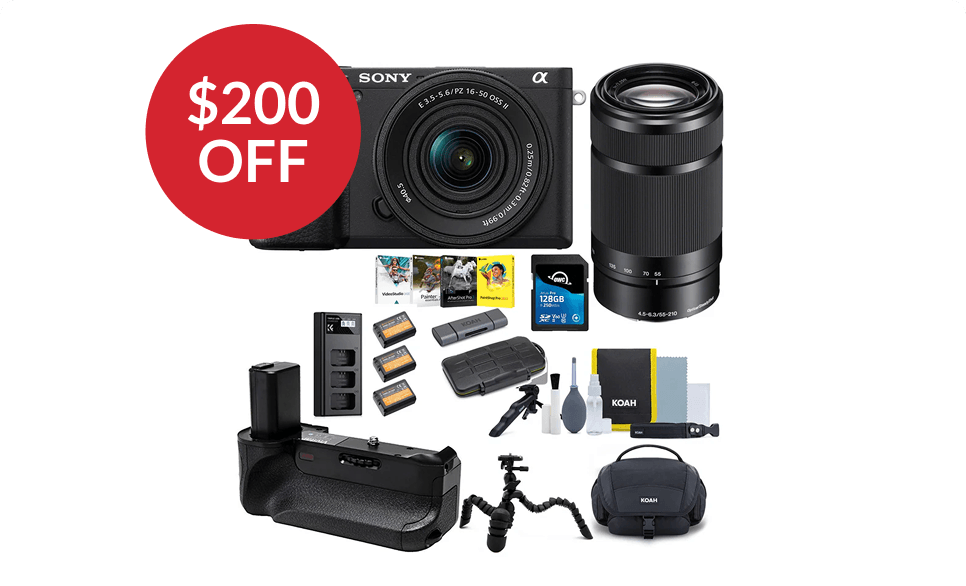 Sony a6400 Mirrorless Digital Camera Bundle with Lenses