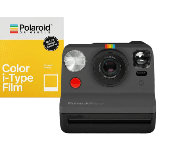 Polaroid Originals Now i-Type Instant Camera (Black) and Film Bundle