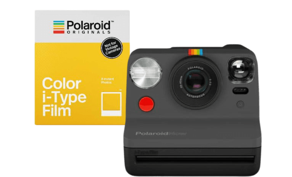 Polaroid Originals Now i-Type Instant Camera (Black) and Film Bundle