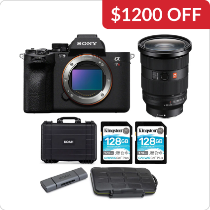 Sony Alpha 7R V Full-Frame Mirrorless Camera, Lens, and SD Card Bundle