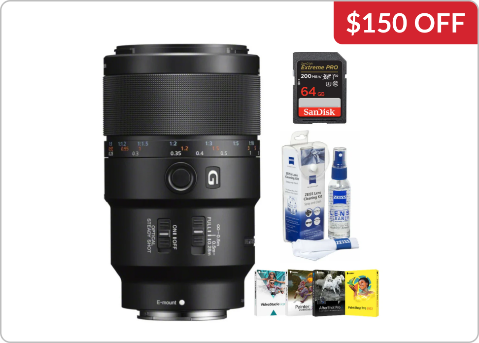 Sony FE 90mm f/2.8 Macro Lens with Software Suite Bundle