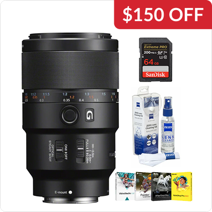 Sony FE 90mm f/2.8 Macro Lens with Software Suite Bundle