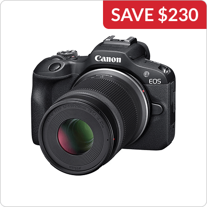 Canon EOS R100 Mirrorless Camera with 18-45mm and 55-210mm Lenses