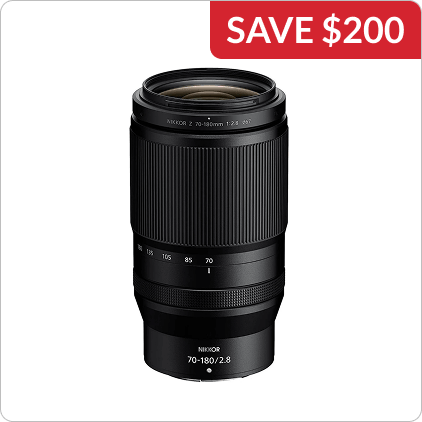NIKKOR Z Lightweight and Compact 70-180mm f/2.8 Telephoto Zoom Lens for Nikon Z Mount