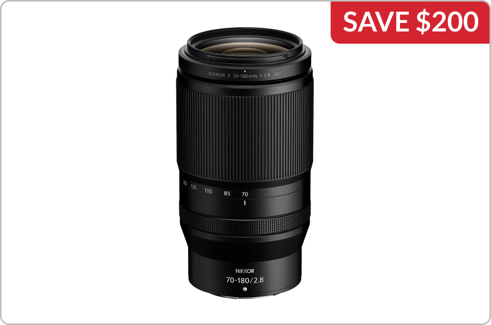 NIKKOR Z Lightweight and Compact 70-180mm f/2.8 Telephoto Zoom Lens for Nikon Z Mount