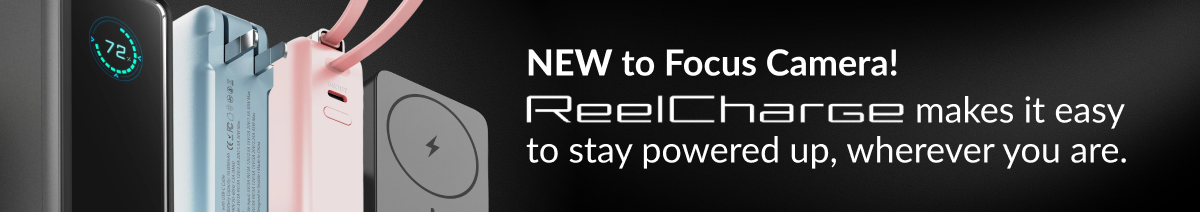 NEW to Focus Camera! | ReelCharge makes it easy to stay powered up, wherever you are.