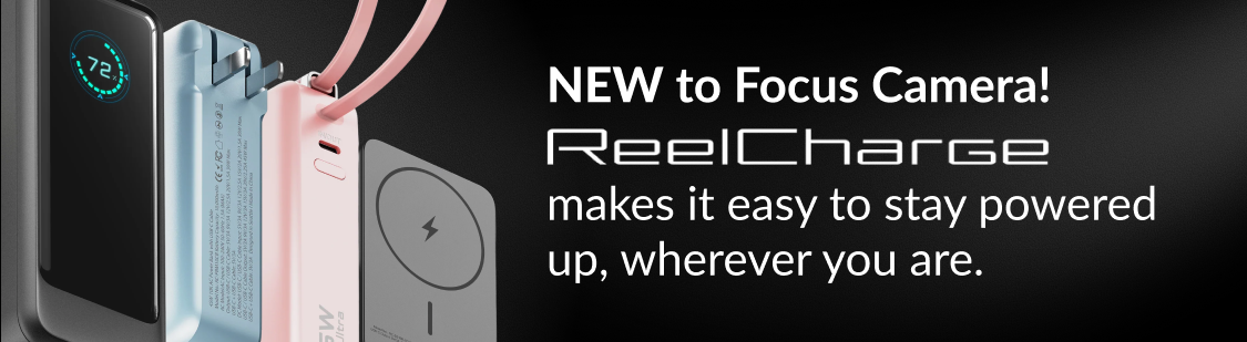 NEW to Focus Camera! | ReelCharge makes it easy to stay powered up, wherever you are.